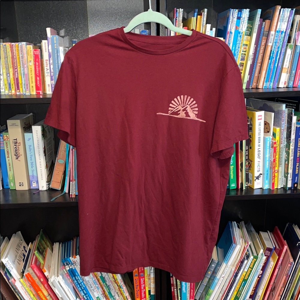 Goodfellow & Co Burgundy Sun Graphic Tee